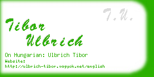 tibor ulbrich business card